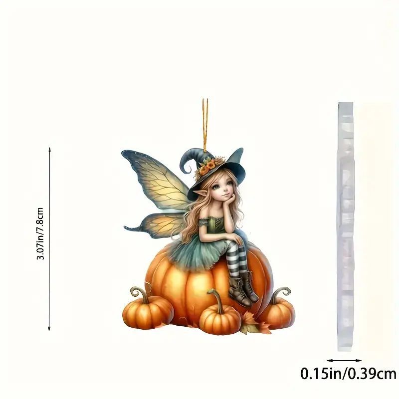 Nuevo cross-border calabaza mariposa hadas fiestas colgante acrílico plano automóvil espejo retrovisor decoración colgante
