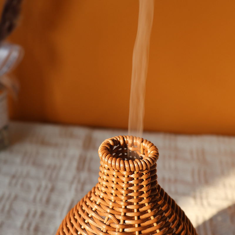 Nuevos productos transfronterizos USB caña doméstica humidificador de aroma de escritorio de oficina madera ultrasonido máquina de aroma de aceite esencial