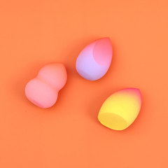 Gradient color beauty egg, stylish, soft and delicate powder puff, water droplet, bevel cut, wet and dry beauty tool