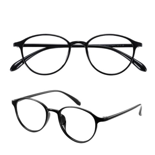 Vintage Cold Tea Color Ultra-Light TR90 Eyeglasses for Women, Oval Small Frame, Suitable for Bare Face and High Myopia