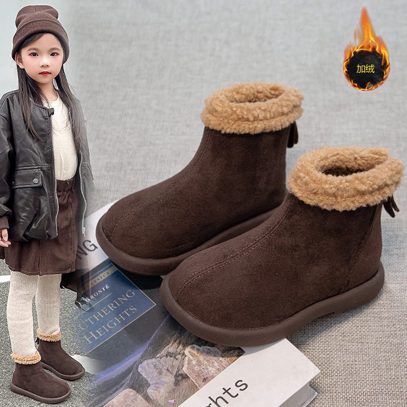 Botas de algodón para niñas invierno 2025 nuevas botas de nieve para niños botas de lana cálidas gruesas botas cortas botas de lana más botas de lana image 4