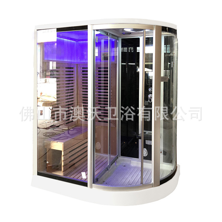 Húmedo y seco Sala integrada sudor sala de vapor húmedo sala de sauna humeante onda luminosa infrarrojo lejano cuarto de ducha integrado