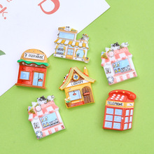 树脂配件奶油胶手工diy饰品洞洞鞋扣装饰可爱发夹材料卡通电话屋