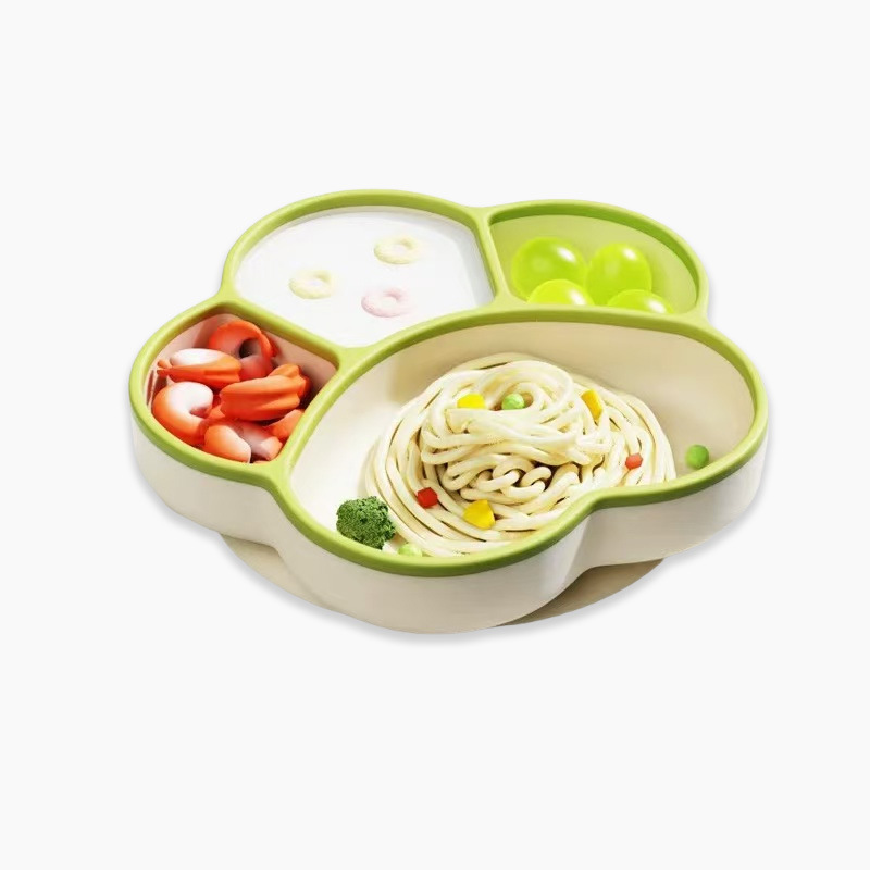 [upgraded antibacterial style] green cat claw silicone dinner plate