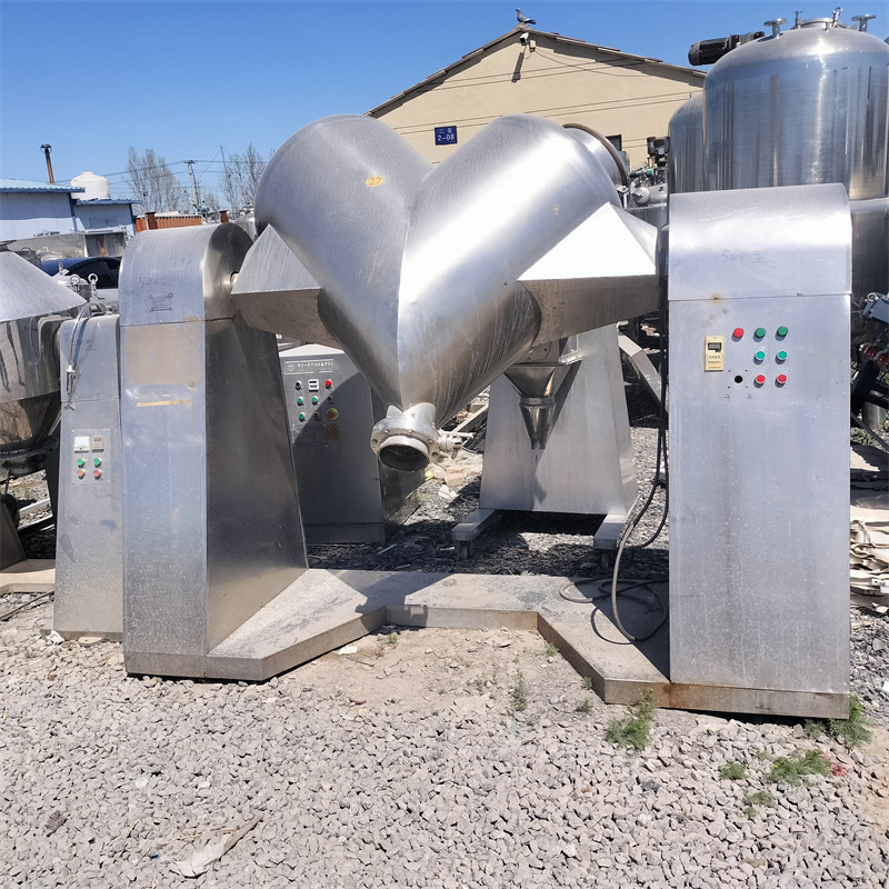 转让二手V型混合机 立式工业混合设备 食品颗粒混料机