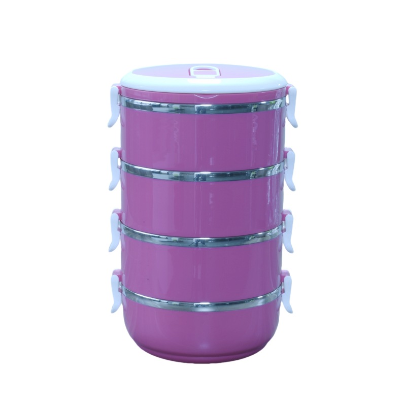 Fiambrera de aislamiento para estudiantes de acero inoxidable, lonchera para trabajadores de oficina, comedores de doble capa multicapa, utensilios para cocinar, lonchera transfronteriza