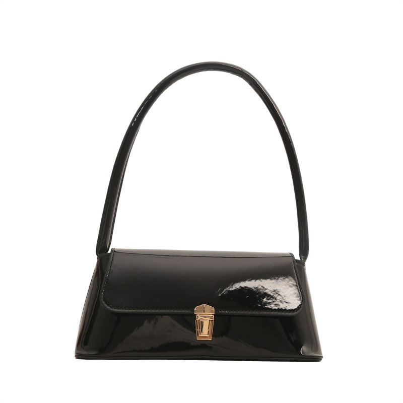 Temperamento simple bolso de hombro de bloqueo de color sólido para mujeres 2024 primavera y verano nuevo nicho de alta calidad bolso de brazo bolso de mujer