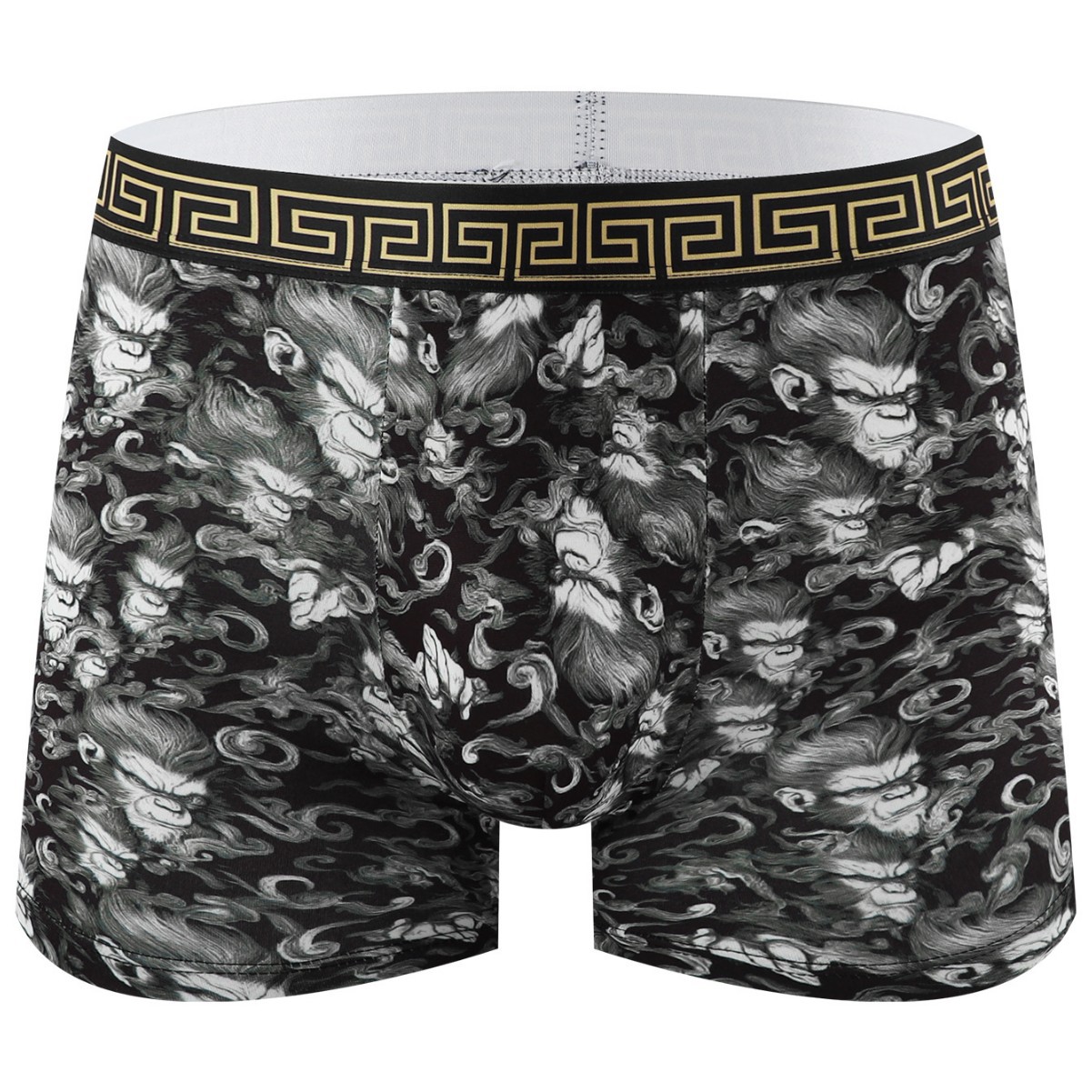 Cross-Border Dropshipping Luxury Men's Underwear Printed Trendy European and American Breathable Youth Student Boxer Briefs Ready for Sale