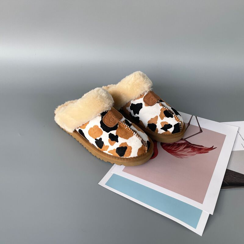 Factory Direct Snow Boots Slippers Flat Bottom Non-slip Comfortable Home Cotton Slippers Export Hot