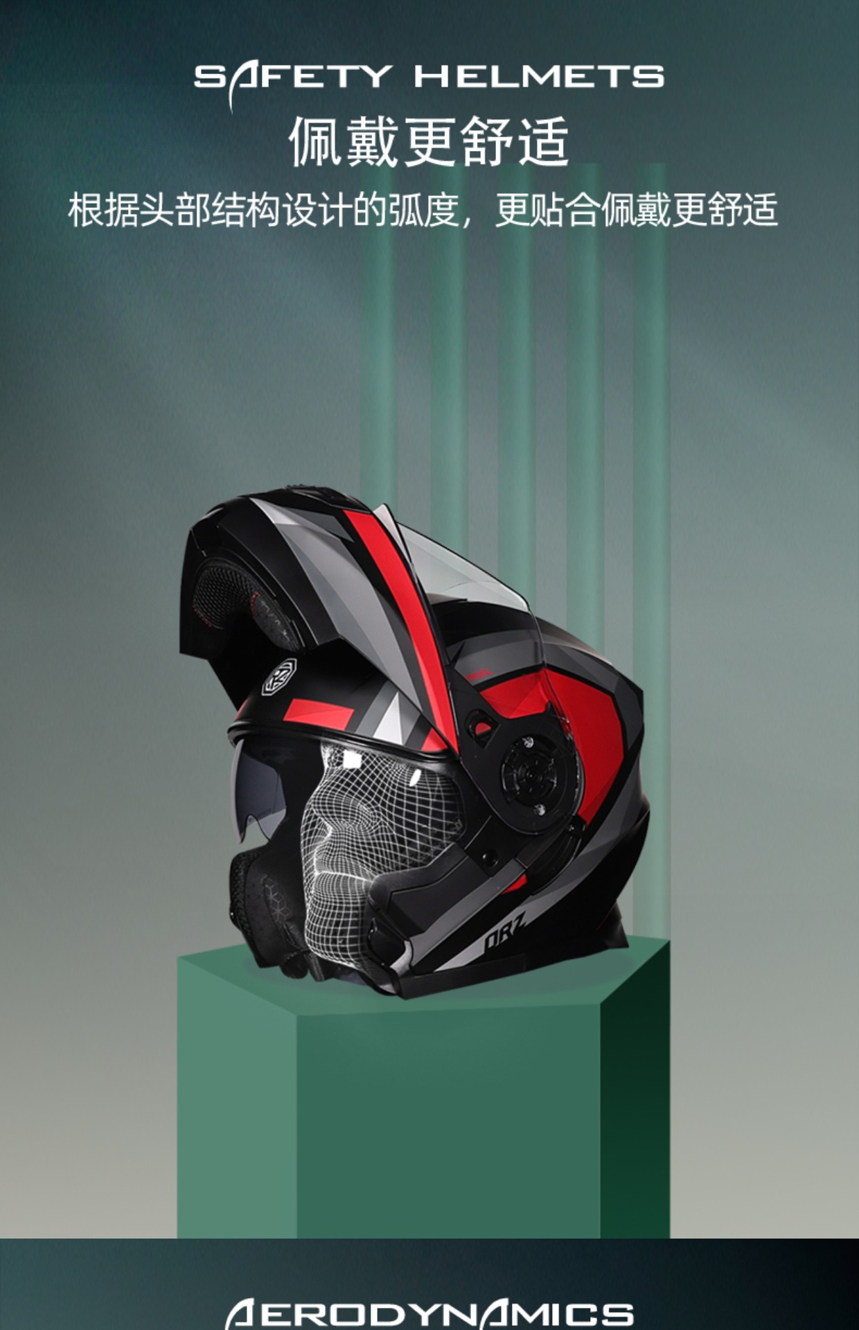 Orz Motorcycle Flip-Up Helmet Bluetooth Men Women Full/Half Face