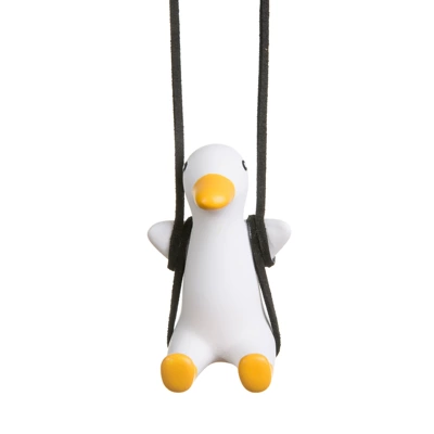 Cross-Border Car Hanging Ornaments Swing Duck Car Hanging Decoration Car Essential Supplies Car Interior Accessories (Car hanging) - white-and-thin-7x7x7-carton-packaging