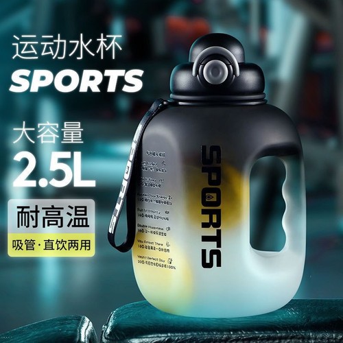 New Outdoor Fitness Large Capacity Tumbler Cup High-Quality Durable Plastic Cup Water Bottle for Men and Women