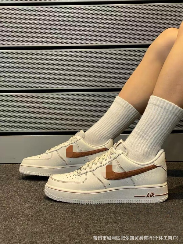 Putian Shoes Af1 Air Force One Sneakers for Men in Wheat Color, Brown, White, Pink, and Blue, Casual Sports Versatile Women's White Shoes