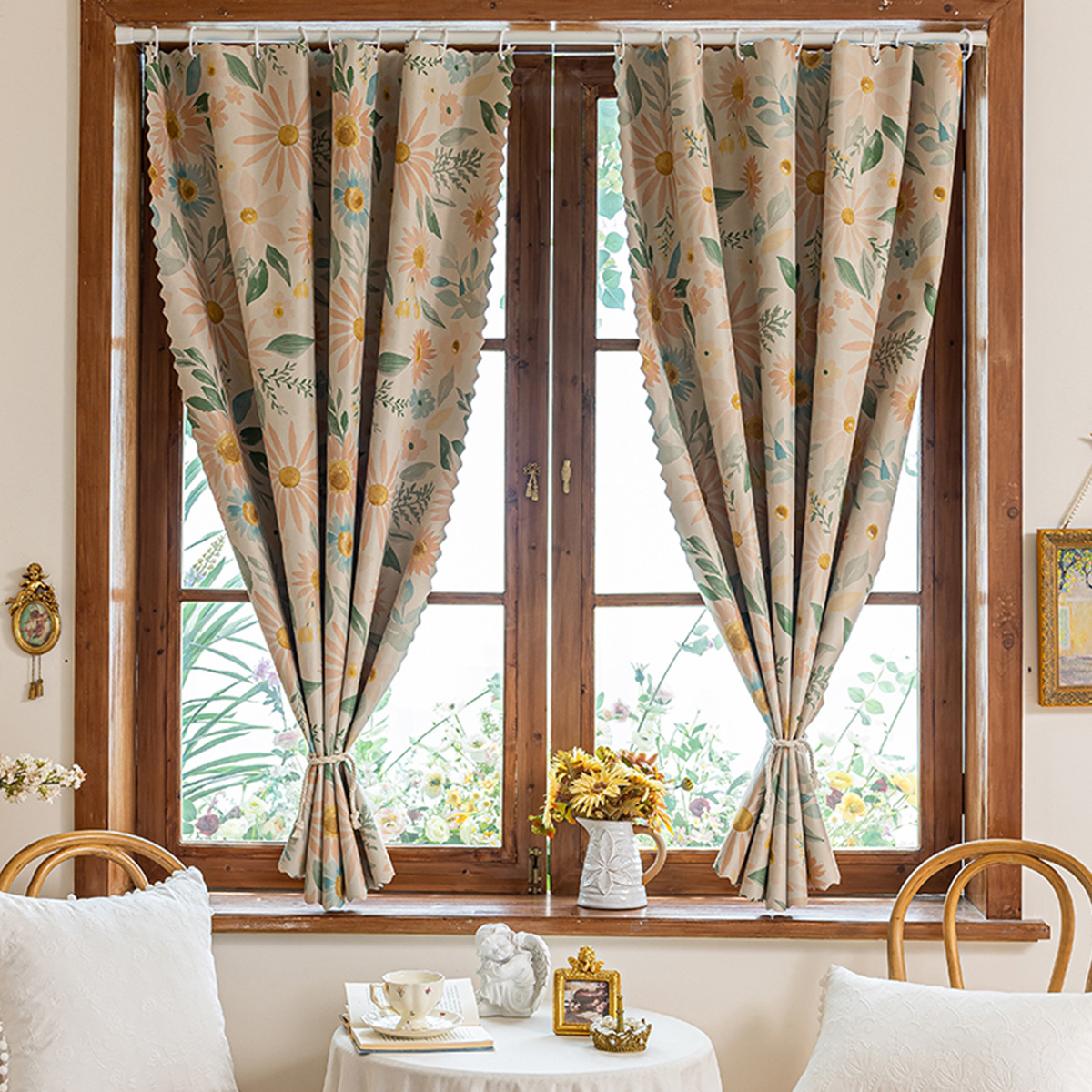 Un juego completo de barras de cortina de dormitorio, sombra de sala de estar, protección solar, cortinas simples, instalación sin perforación, barra telescópica