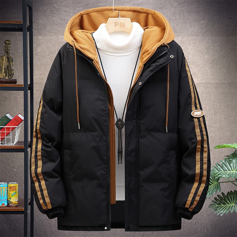 Chaqueta de algodón de pluma para hombres marca de moda de otoño y invierno para hombres chaqueta de algodón caliente gruesa ropa de algodón para hombres chaqueta de moda