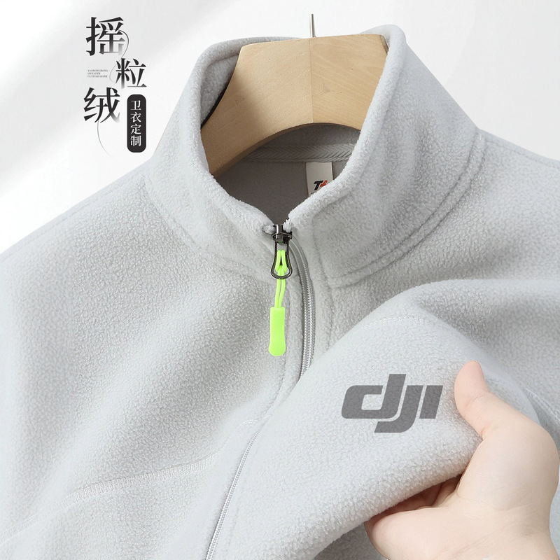 Customized fleece workwear sweatshirt with logo printing, autumn and winter stand-up collar fleece jacket, corporate 4S store group uniform workwear Customized fleece workwear sweatshirt with logo printing, autumn and winter stand-up collar fleece jacket, corporate 4S store group uniform workwear