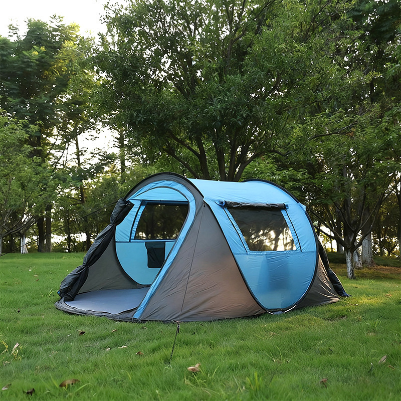 Manufacturer's Outdoor Tent for 5 People, Large Size, No Installation Required, Foldable, Fully Automatic, Hand-Pull Tent for Outdoor Camping, Waterproof and Sun Protection