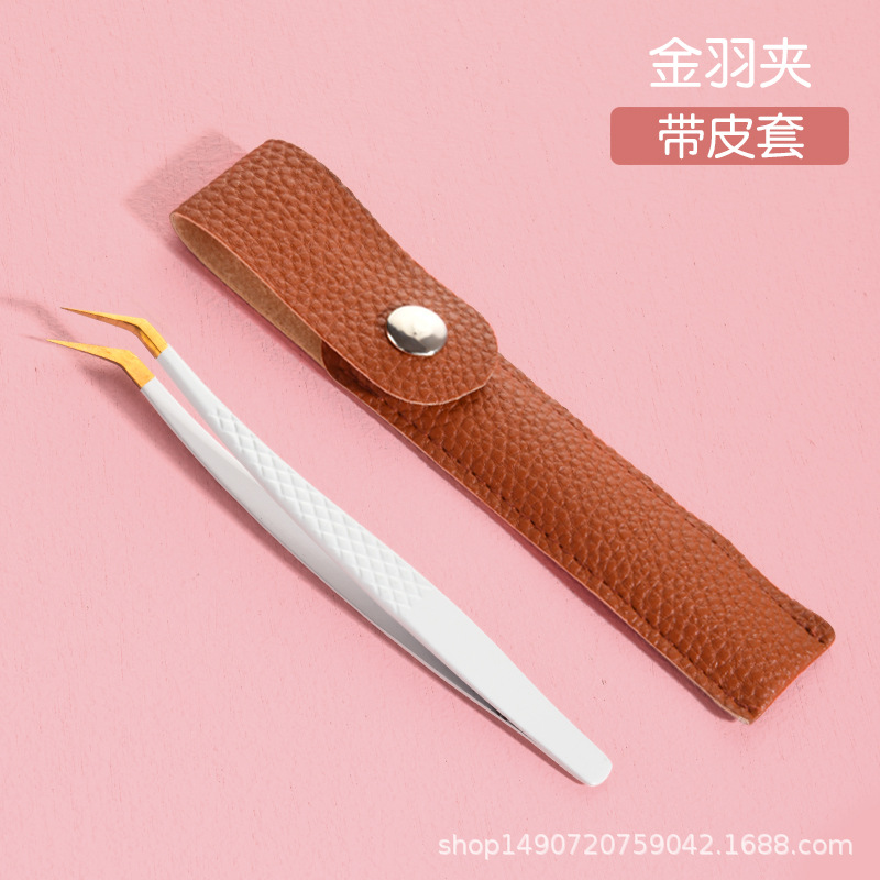 골드 페더 클립 (가죽 케이스 포장)