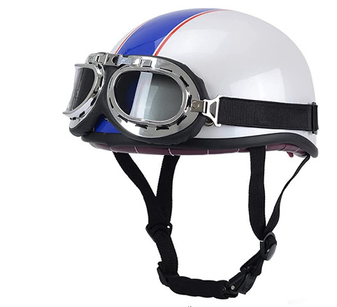 화이트 블루 라인 + 실버 프레임 티 미러