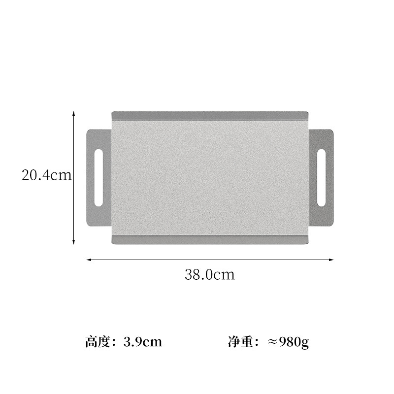 304 ステンレス鋼のディナープレート長方形双耳トレイ工業用ホテルレストランスナックドリンクプレートバーベキュープレート平底|undefined