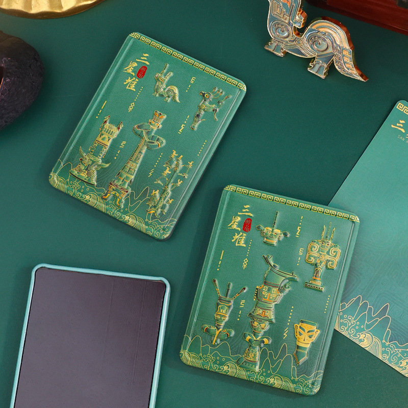 SANXINGDUI TINPLATE 냉장고 스티커 도시 풍경 홈 장식 GUOFENG 클래식 랜드 마크 건축 관광 기념품