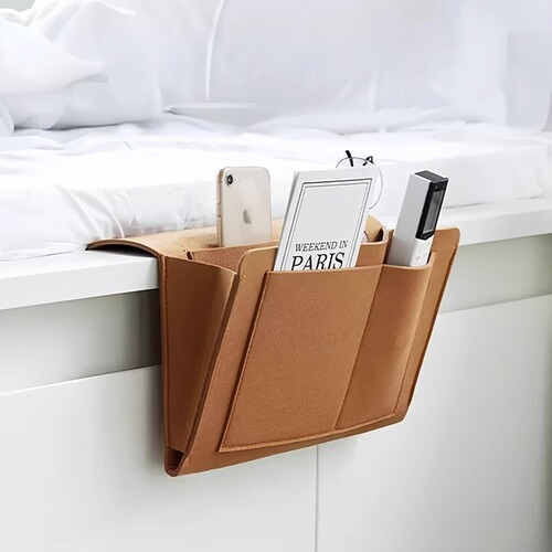 Bedside storage bag hanging bag remote control storage hanging basket bedside mobile phone storage bag dormitory space utilization supplies
