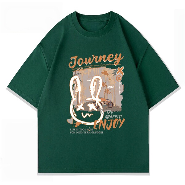 Cotton summer retro trend short sleeve T-shirt