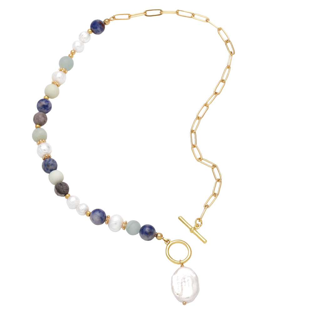 Fashion Round Copper Pearl Plating Necklace 1 Piece