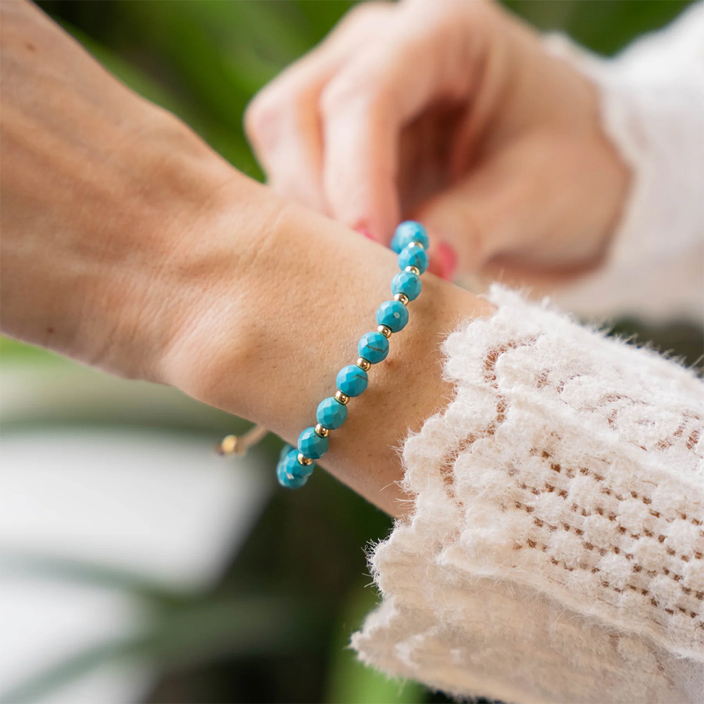Brand turquoise ethnic universal retro bracelet natural stone…
