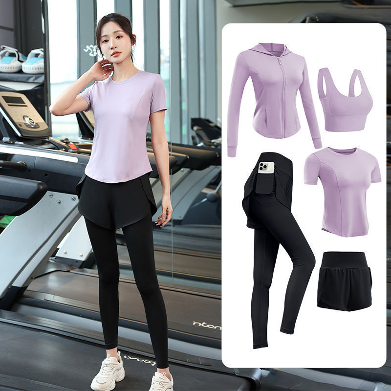 Juego de carrera para mujeres primavera y otoño principiantes de verano yoga deportivo rápido ropa seca trajes transpirables comercio exterior al por mayor