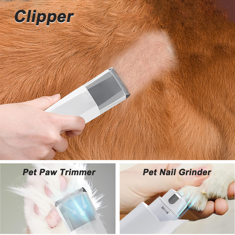 クロスボーダーペット 7-in-1 ヘアトリマー多機能ペットセット猫と犬のシェービングマニキュア美容器具ヘア掃除機|undefined