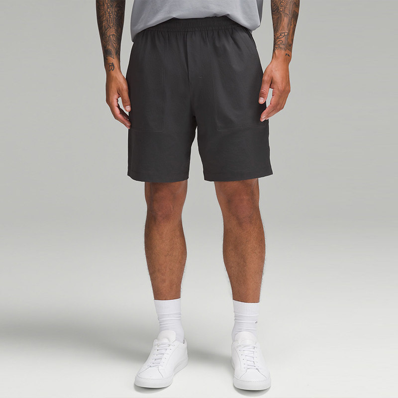 New Men's Sports Shorts with Double-Line Grid Pattern, Four-Way Stretch Running and Fitness Shorts, Summer Quick-Dry Training Shorts New Men's Sports Shorts with Double-Line Grid Pattern, Four-Way Stretch Running and Fitness Shorts, Summer Quick-Dry Training Shorts