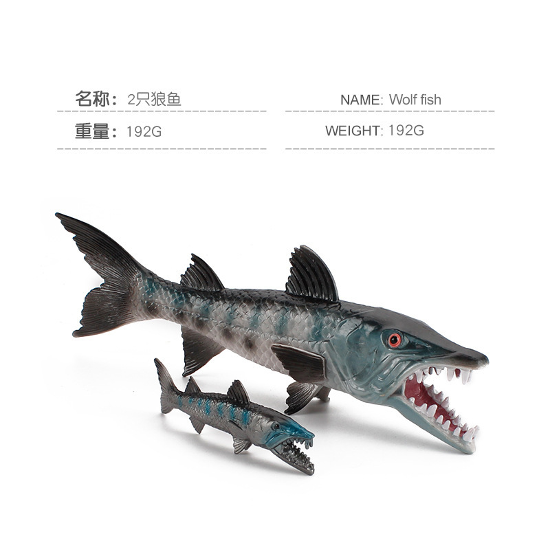 Simulación cognitiva para niños peces marinos atún salmón trucha Lobo pescado modelo Decoración Juguetes exportación transfronteriza