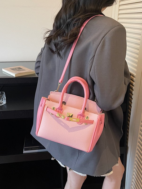 Texturas de alta calidad lujosas bolsas de mano Kylie 2026 nuevas moda transfronterizas lichi estampado versátil mochila