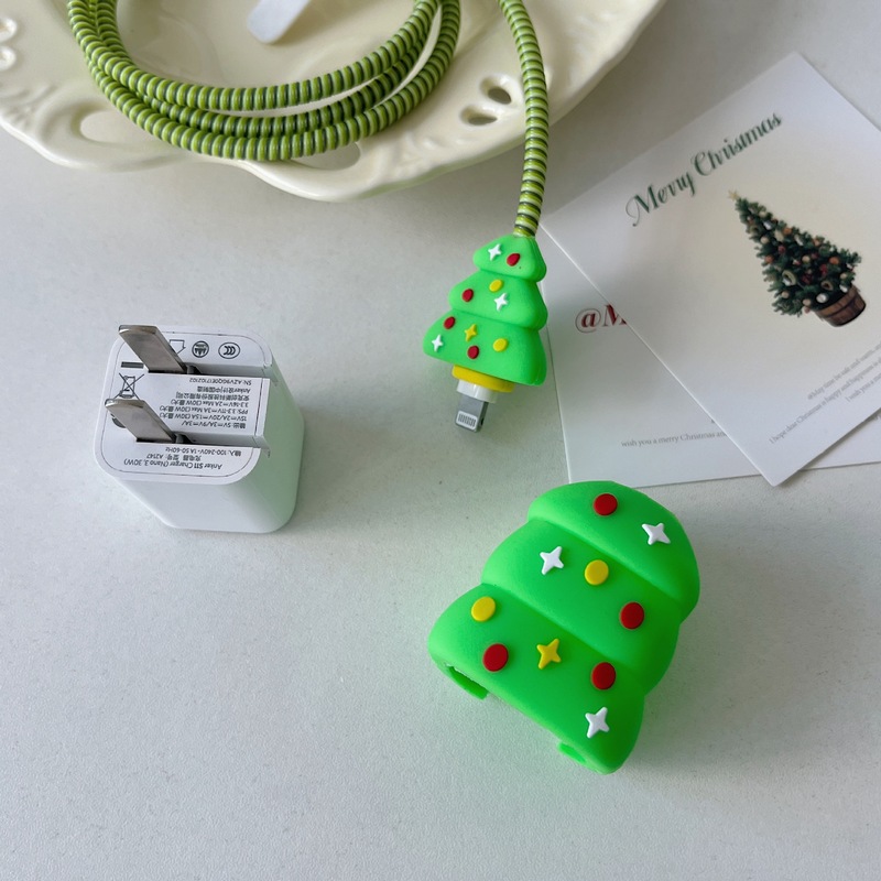 Apple Anker 35W 充電ヘッド保護カバー バイトワイヤー ロープ クリスマスに適したクロスボーダー人気のクリスマスシリーズ|undefined