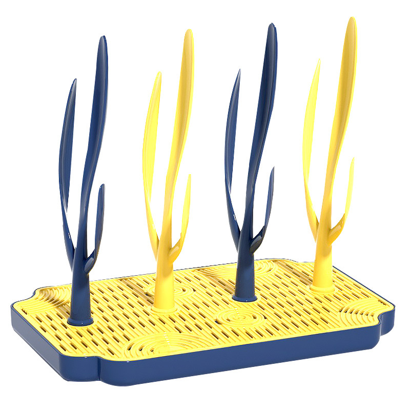 Botella de bebé rack de secado rack de secado portátil multifuncional para bebés en forma de árbol desmontable tetina marco de drenaje marco de soporte