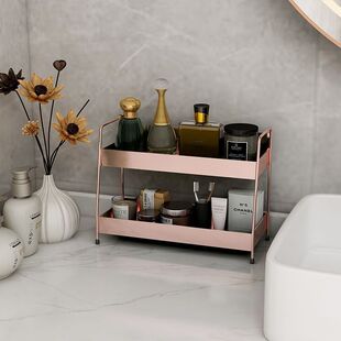 Nordic Style Wrought Iron Bedroom Cosmetic Rack Dormitory Cosmetic Rack Storage Book Desktop Storage Box