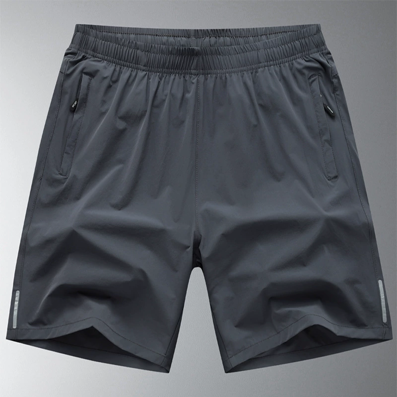 Мужские шорты Тонкие укороченные шорты с ледяной шелк эластичные шорты 5 очков универсальные повседневные брюки прямые шорты свободные шорты для мужчин