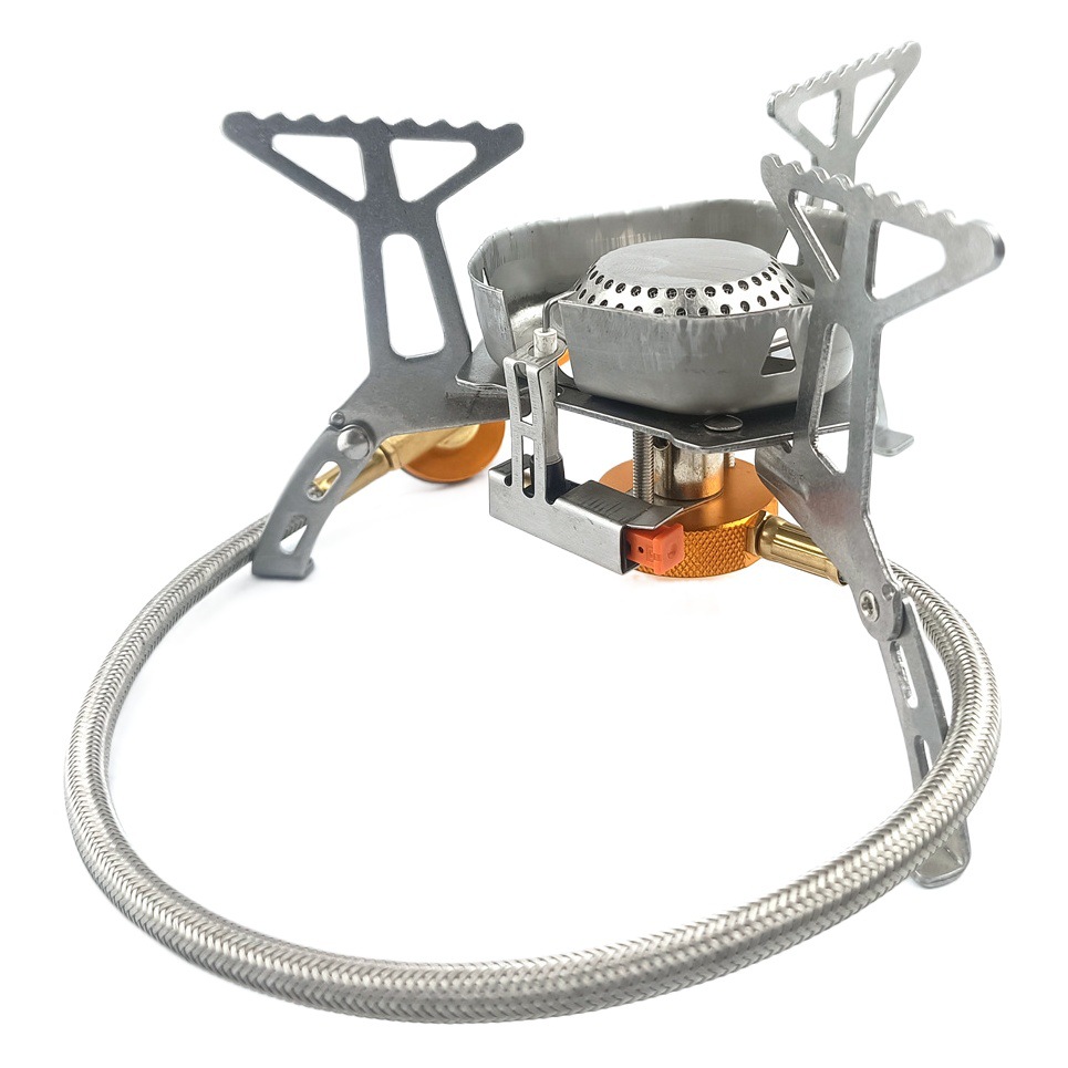 Outdoor Convenient Windproof Fierce Stove Mini Stainless Steel Camping Stove Gas Stove Stove Foldable Cassette Stove