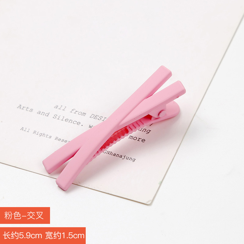 INS Internet celebridad simple horquilla esmerilada cruzada Corea del Sur clip lateral de color flequillos clip chica todo partido horquilla accesorios para el cabello