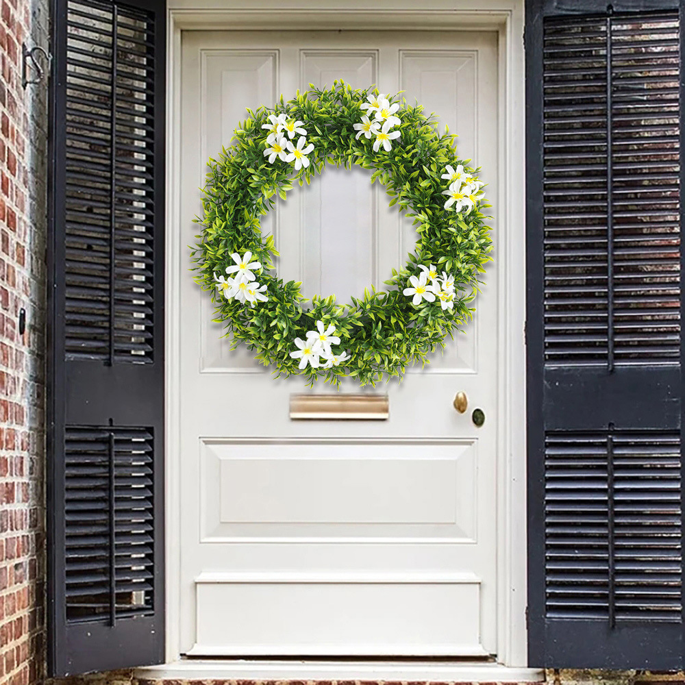Primavera Garland vacaciones atmósfera escena decoración simulación verde planta conejo Garland puerta decoración colgante de pared transfronteriza al por mayor