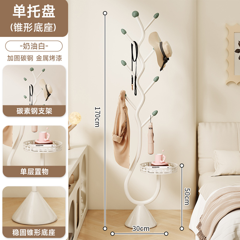 Dormitorio, perchero de rama de árbol de lujo ligero, estante de ropa de arte de hierro, entrada, perchero vertical de piso