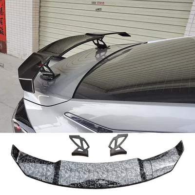 General car non-perforated rear wing modification parts two three-compartment high rear wing fixed wind wing GT racing wing trunk decoration