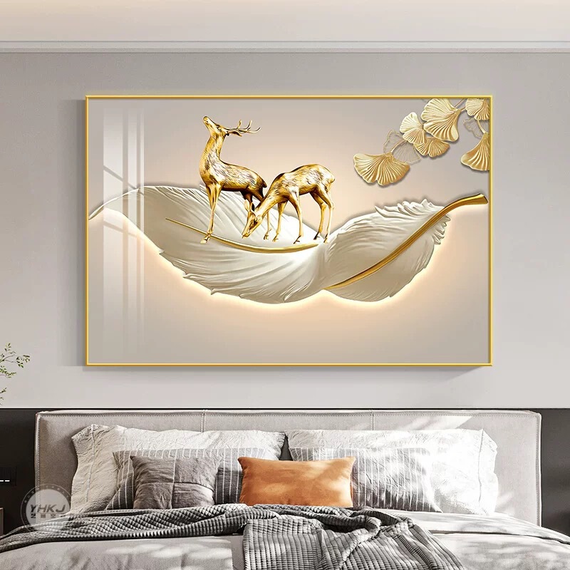 现代卧室床头装饰画挂画轻奢大气主卧挂画客厅高级感房间墙面壁画|undefined