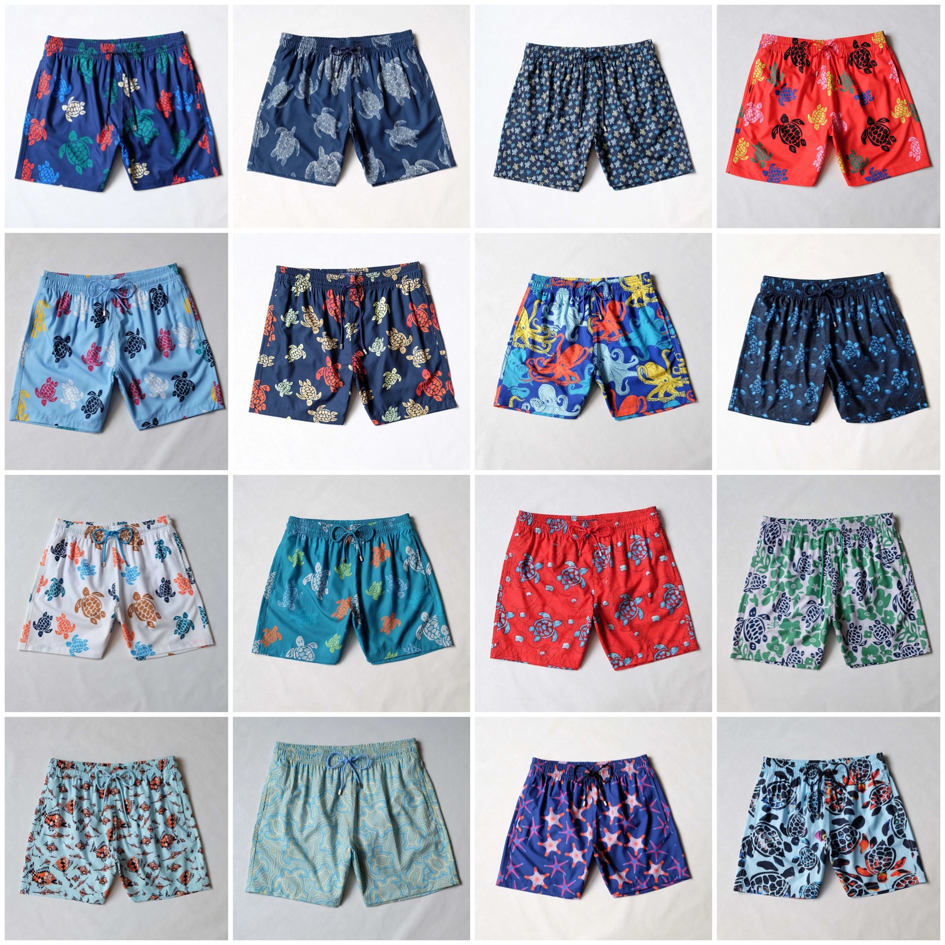 European and American Swimming Trunks for Men in Summer, Beach Trunks with Inner Mesh That Can Be Used in the Water, Elastic Waterproof Quick-Drying Shorts