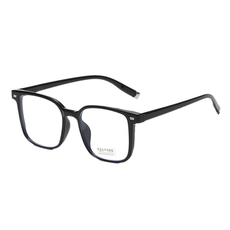 8002 net red glasses frame GM mirror plain mirror anti -Blu -ray flat light glasses black coarse frame TR90 box glasses