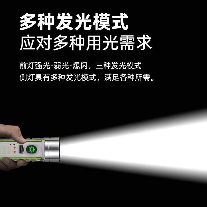 Multifuncional linterna láser blanco Super brillante mini tipo C recargable fuerte magnético lámpara de mantenimiento clip de la pluma zoom proyector remoto