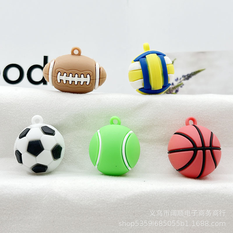World Cup Football Rugby Basketball Tennis Keychain Doll Pendant Mini Basketball Keychain Activity Gift