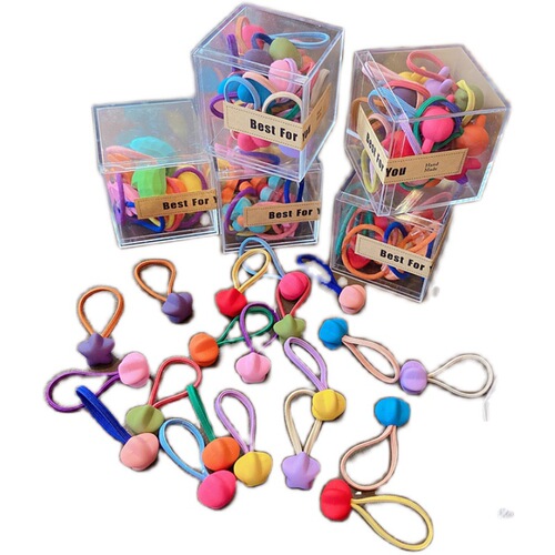 Baby's hair is tied with a rubber band without hurting the hair. High elastic hair rope. Children's hair accessories. Small pull-on hair rope. Girls' hair accessories.