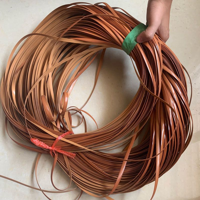 PE caña material de reparación de silla de caña plástico tejido a mano cuerda DIY canasta pequeña canasta taburete redonda plana